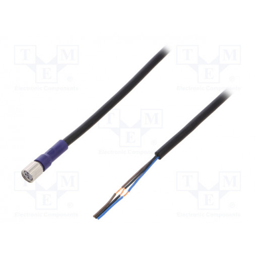 XS3F-LM8PVC3S2M; Connection lead; M8; PIN: 3; straight; 2m; plug; 0.5A; -10÷65°C; IP67; OMRON