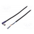 XS3F-LM8PVC4A2M; Connection lead; M8; PIN: 4; angled; 2m; plug; 0.5A; -10÷65°C; IP67; OMRON XS3F-LM8PVC4A2M; Connection lead; M8; PIN: 4; angled; 2m; plug; 0.5A; -10÷65°C; IP67; OMRON
