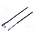 XS3F-LM8PVC4A5M; Connection lead; M8; PIN: 4; angled; 5m; plug; 0.5A; -10÷65°C; IP67; OMRON XS3F-LM8PVC4A5M; Connection lead; M8; PIN: 4; angled; 5m; plug; 0.5A; -10÷65°C; IP67; OMRON