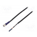 XS3F-LM8PVC4S2M; Connection lead; M8; PIN: 4; straight; 2m; plug; 0.5A; -10÷65°C; IP67; OMRON XS3F-LM8PVC4S2M; Connection lead; M8; PIN: 4; straight; 2m; plug; 0.5A; -10÷65°C; IP67; OMRON