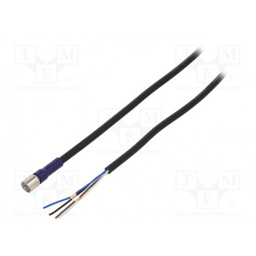 XS3F-LM8PVC4S5M; Connection lead; M8; PIN: 4; straight; 5m; plug; 0.5A; -10÷65°C; IP67; OMRON