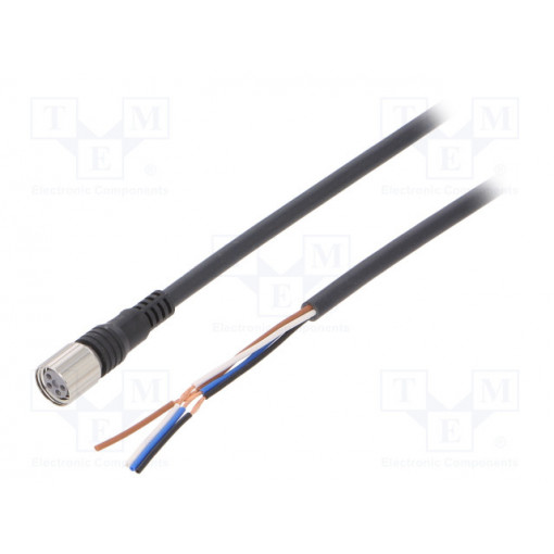 XS3F-M421-402-R; Connection lead; M8; PIN: 4; straight; 2m; plug; 1A; 0÷70°C; IP67; OMRON