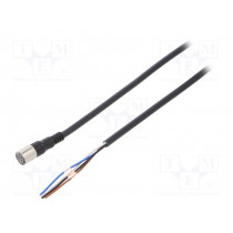 XS3F-M421-405-R; Connection lead; M8; PIN: 4; straight; 5m; plug; 1A; 0÷70°C; IP67; OMRON
