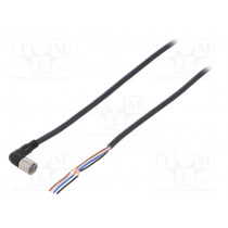 XS3F-M422-402-A; Connection lead; M8; PIN: 4; angled; 2m; plug; 1A; -25÷70°C; IP67; OMRON