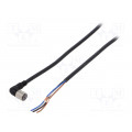 XS3F-M422-405-A; Connection lead; M8; PIN: 4; angled; 5m; plug; 1A; -25÷70°C; IP67; OMRON XS3F-M422-405-A; Connection lead; M8; PIN: 4; angled; 5m; plug; 1A; -25÷70°C; IP67; OMRON
