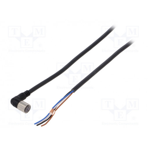 XS3F-M422-405-A; Connection lead; M8; PIN: 4; angled; 5m; plug; 1A; -25÷70°C; IP67; OMRON