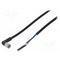 XS3F-M8PUR3A5M; Connection lead; M8; PIN: 3; angled; Len: 5m; plug; 1A; -10÷80°C; IP67; OMRON XS3F-M8PUR3A5M; Connection lead; M8; PIN: 3; angled; Len: 5m; plug; 1A; -10÷80°C; IP67; OMRON