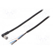 XS3F-M8PUR4A2M; Connection lead; M8; PIN: 4; angled; Len: 2m; plug; 1A; -10÷80°C; IP67; OMRON