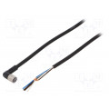 XS3F-M8PUR4A5M; Connection lead; M8; PIN: 4; angled; Len: 5m; plug; 1A; -10÷80°C; IP67; OMRON