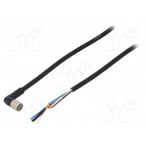XS3F-M8PUR4A5M; Connection lead; M8; PIN: 4; angled; Len: 5m; plug; 1A; -10÷80°C; IP67; OMRON