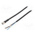 XS3F-M8PUR4S2M; Connection lead; M8; PIN: 4; straight; Len: 2m; plug; 1A; -10÷80°C; OMRON