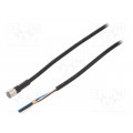 XS3F-M8PUR4S5M; Connection lead; M8; PIN: 4; straight; Len: 5m; plug; 1A; -10÷80°C; OMRON