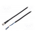 XS3F-M8PVC3S10M; Connection lead; M8; PIN: 3; straight; Len: 10m; plug; 1A; -10÷80°C; OMRON