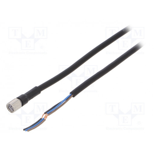 XS3F-M8PVC3S2M; Connection lead; M8; PIN: 3; straight; Len: 2m; plug; 1A; -10÷80°C; OMRON
