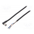 XS3F-M8PVC4A5M; Connection lead; M8; PIN: 4; angled; Len: 5m; plug; 1A; -10÷80°C; IP67; OMRON