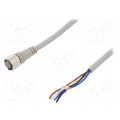 XS5F-D421-G80-F; Connection lead; M12; PIN: 4; straight; 5m; plug; 250VAC; 4A; IP67; OMRON