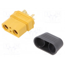 XT90I-F; Plug; DC supply; XT90; female; PIN: 4; for cable; soldered; 40A; 500V; AMASS