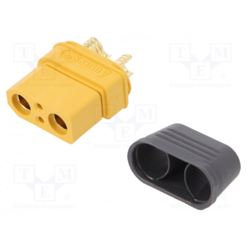 XT90I-F; Plug; DC supply; XT90; female; PIN: 4; for cable; soldered; 40A; 500V; AMASS XT90I-F; Plug; DC supply; XT90; female; PIN: 4; for cable; soldered; 40A; 500V; AMASS