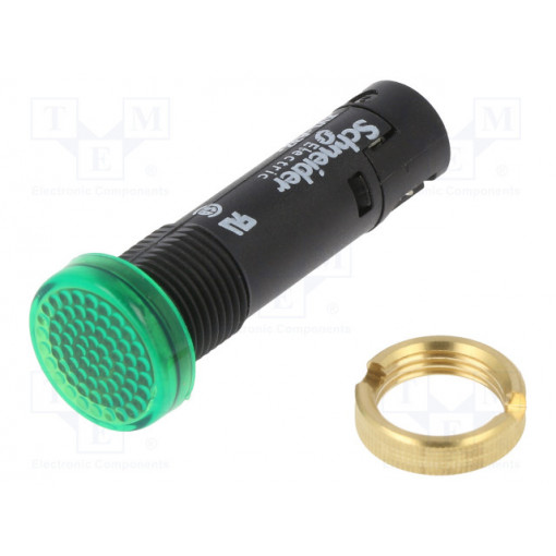 XVLA323; Indicator: LED; flat; 12VDC; Cutout: Ø12mm; IP40; screw terminals; SCHNEIDER ELECTRIC