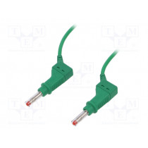 66.9407-10025; Connection cable; 32A; 4mm banana plug-4mm banana plug; Len: 1m; STÄUBLI