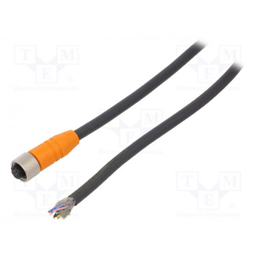 Y92E-M12PURSH8S25M-L; Connection lead; M12; PIN: 8; straight; 25m; plug; 4A; -25÷80°C; IP67; OMRON