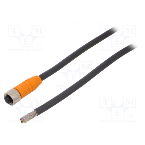 Y92E-M12PURSH8S5M-L; Connection lead; M12; PIN: 8; straight; 5m; plug; 4A; -25÷80°C; IP67; OMRON
