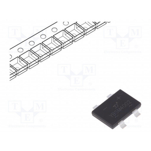 YBSM4002; Single-phase bridge rectifier; Urmax: 200V; If: 4A; Ifsm: 120A; YANGJIE TECHNOLOGY