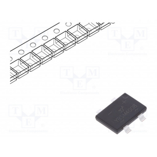 YBSM4008; Single-phase bridge rectifier; Urmax: 800V; If: 4A; Ifsm: 120A; YANGJIE TECHNOLOGY