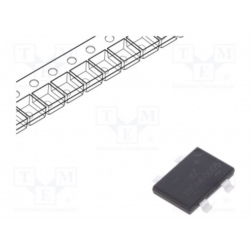 YBSM60005; Single-phase bridge rectifier; Urmax: 50V; If: 6A; Ifsm: 150A; YBS3; YANGJIE TECHNOLOGY