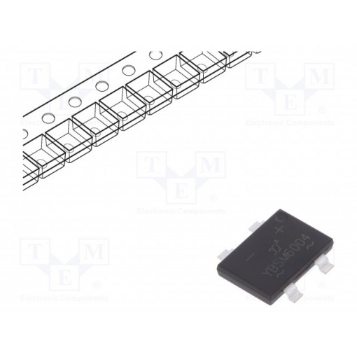 YBSM6004; Single-phase bridge rectifier; Urmax: 400V; If: 6A; Ifsm: 150A; YANGJIE TECHNOLOGY