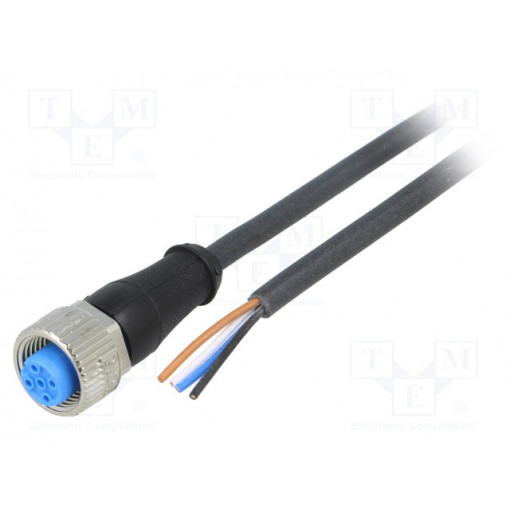 YF2A14-020UB3XLEAX; Connection lead; M12; PIN: 4; straight; 2m; plug; 250VAC; 4A; IP67; SICK