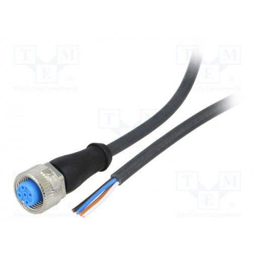 YF2A14-100UB3XLEAX; Connection lead; M12; PIN: 4; straight; 10m; plug; 250VAC; 4A; IP67; SICK