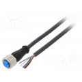 YF2A15-020UB5XLEAX; Connection lead; M12; PIN: 5; straight; 2m; plug; 125VAC; 4A; IP67; SICK