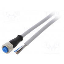YF2A15-020VB5XLEAX; Connection lead; M12; PIN: 5; straight; 2m; plug; 125VAC; 4A; IP67; SICK