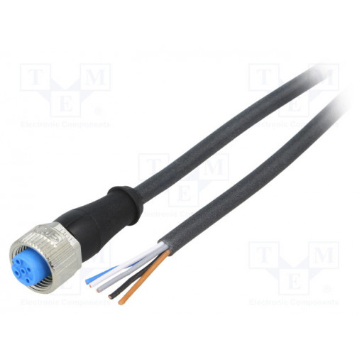 YF2A15-050UB5XLEAX; Connection lead; M12; PIN: 5; straight; 5m; plug; 125VAC; 4A; IP67; SICK
