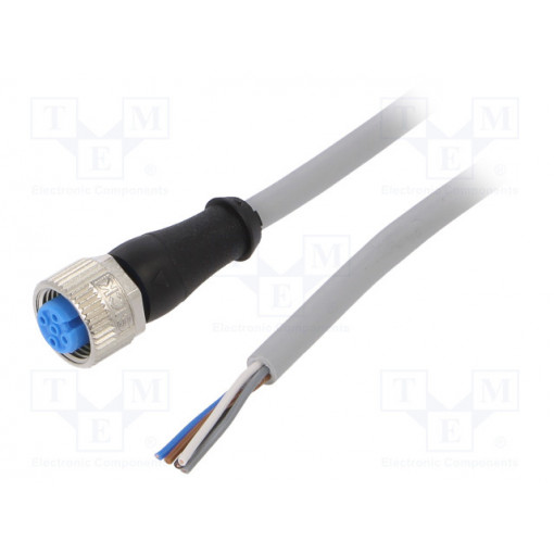 YF2A15-100VB5XLEAX; Connection lead; M12; PIN: 5; straight; 10m; plug; 125VAC; 4A; IP67; SICK