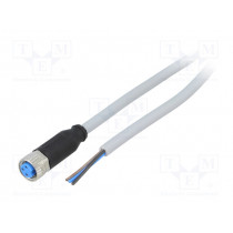YF8U13-050VA1XLEAX; Connection lead; M8; PIN: 3; straight; 5m; plug; 60VAC; 4A; -30÷80°C; SICK
