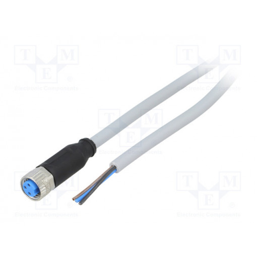 YF8U13-050VA1XLEAX; Connection lead; M8; PIN: 3; straight; 5m; plug; 60VAC; 4A; -30÷80°C; SICK