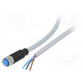 YF8U13-100VA1XLEAX; Connection lead; M8; PIN: 3; straight; 10m; plug; 60VAC; 4A; -30÷80°C; SICK