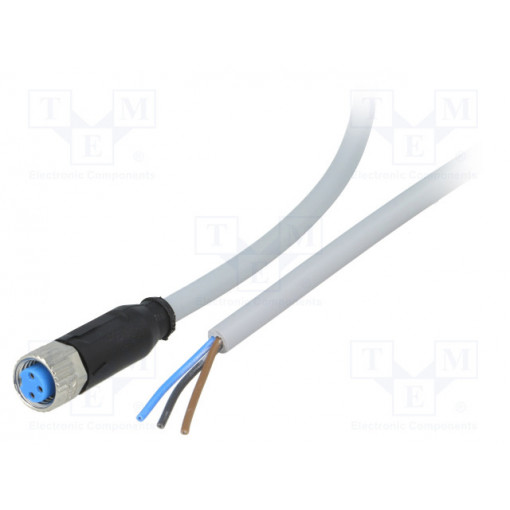 YF8U13-100VA1XLEAX; Connection lead; M8; PIN: 3; straight; 10m; plug; 60VAC; 4A; -30÷80°C; SICK