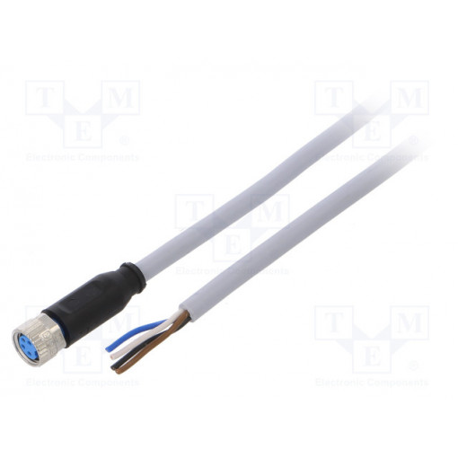 YF8U14-020VA3XLEAX; Connection lead; M8; PIN: 4; straight; 2m; plug; 60VAC; 4A; -30÷80°C; SICK