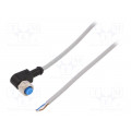 YG2A14-050VB3XLEAX; Connection lead; M12; PIN: 4; angled; 5m; plug; 250VAC; 4A; -30÷80°C; SICK