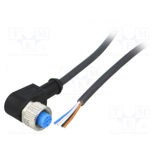 YG2A14-100UB3XLEAX; Connection lead; M12; PIN: 4; angled; 10m; plug; 250VAC; 4A; -40÷80°C; SICK