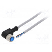 YG2A14-100VB3XLEAX; Connection lead; M12; PIN: 4; angled; 10m; plug; 250VAC; 4A; -30÷80°C; SICK