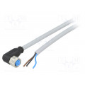 YG8U13-100VA1XLEAX; Connection lead; M8; PIN: 3; angled; 10m; plug; 60VAC; 4A; -30÷80°C; SICK