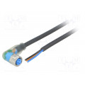 YI8U13-020UA1XLEAX; Connection lead; M8; PIN: 3; angled; 2m; plug; 4A; LED indication; SICK