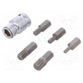 YT-0414; Kit: screwdriver bits; Pcs: 6; spline (12-angles); Mounting: 1/2