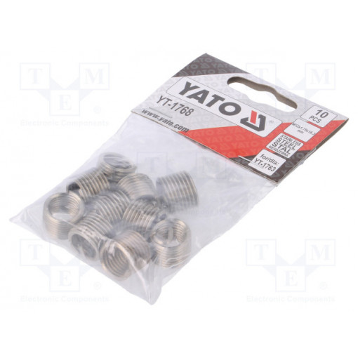 YT-1768; Threaded insert; stainless steel; M12; Pitch: 1,75; 10pcs.; YATO