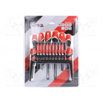 YT-25982; Kit: screwdrivers; Pcs: 18; Phillips,Torx®,slot; YATO