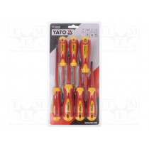 YT-2828; Kit: screwdrivers; Pcs: 7; insulated; 1kVAC; Package: blister; YATO